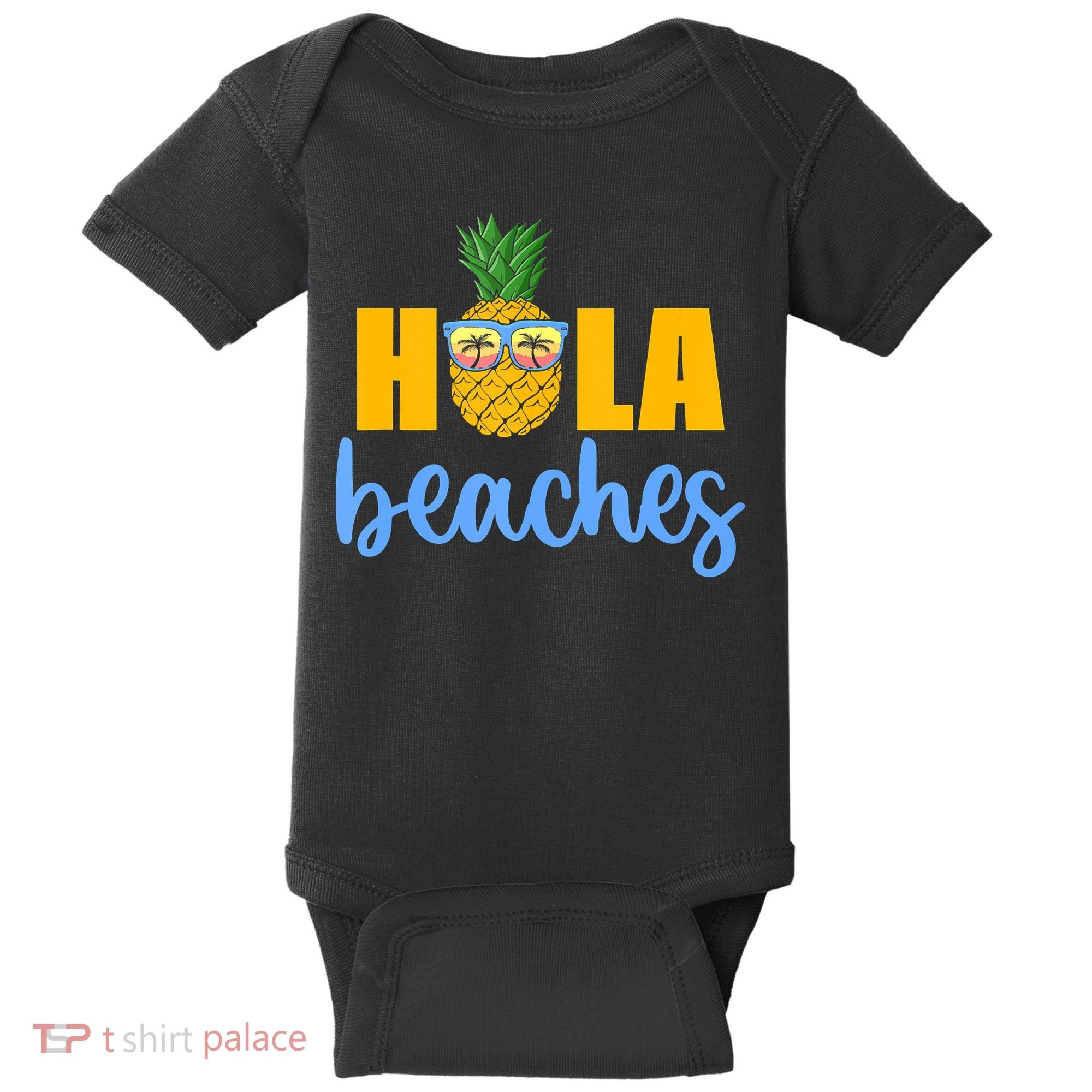 Hola Beaches Funny Beach Vacation Summer For Baby Bodysuit