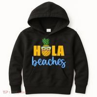 Hola Beaches Funny Beach Vacation Summer For Kids Hoodie thumb 0