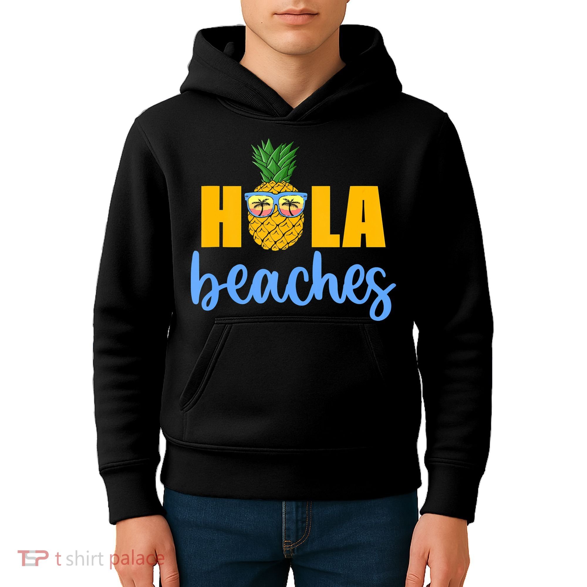 Hola Beaches Funny Beach Vacation Summer For Kids Hoodie