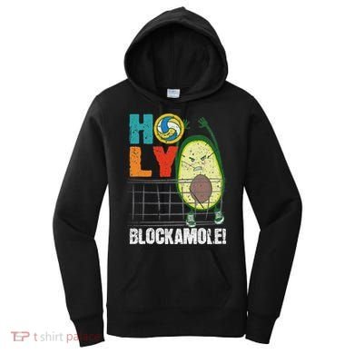 Holy Blockamole Funny Volleyball Block Avocado Design Women's Hoodie
