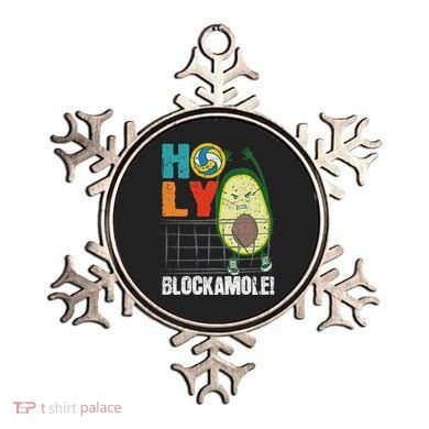 Holy Blockamole Funny Volleyball Block Avocado Design Ornament