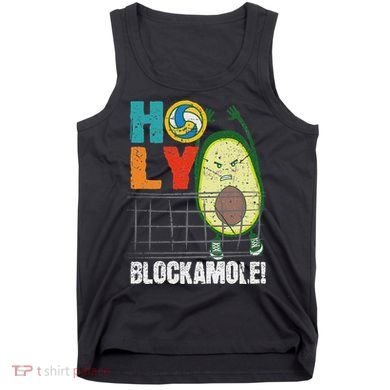 Holy Blockamole Funny Volleyball Block Avocado Design Tank Top