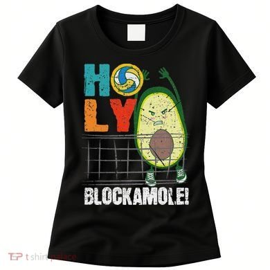 Holy Blockamole Funny Volleyball Block Avocado Design Women's T-Shirt