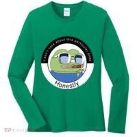 Honestly Bird Free Speech Shert PEPE The Frog Women's Long Sleeve Shirt thumb 0