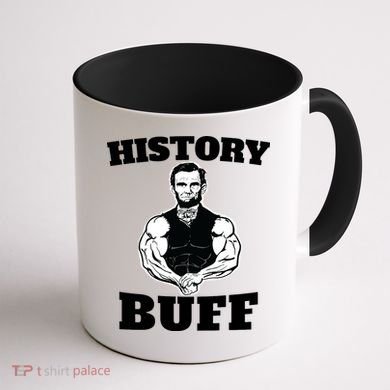 History Buff Funny Abraham Lincoln Weightlifting Coffee Mug back