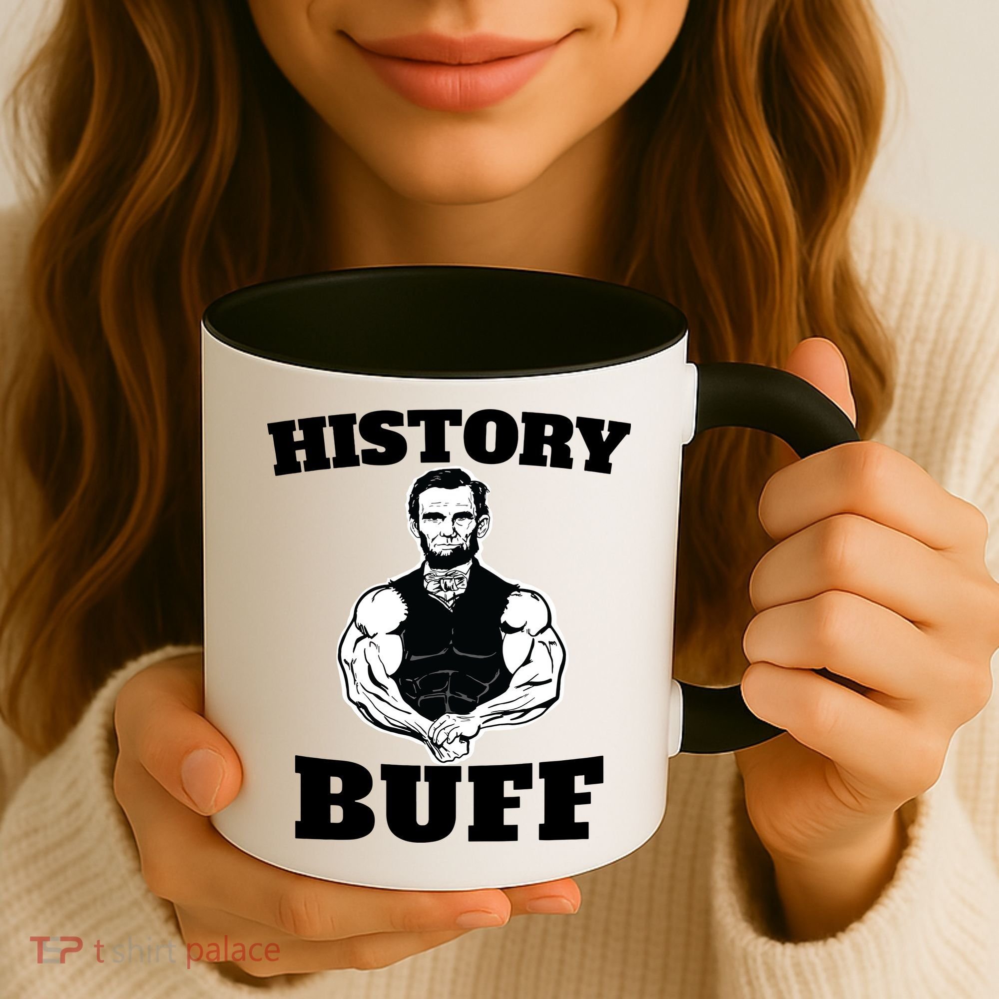History Buff Funny Abraham Lincoln Weightlifting Coffee Mug
