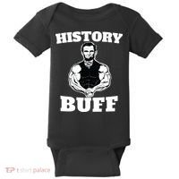 History Buff Funny Abraham Lincoln Weightlifting Baby Bodysuit thumb 0