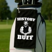 History Buff Funny Abraham Lincoln Weightlifting Golf Towel thumb 2