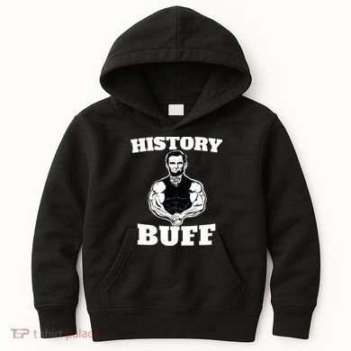 History Buff Funny Abraham Lincoln Weightlifting Kids Hoodie