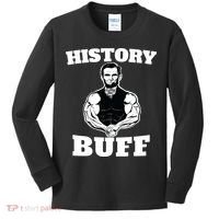 History Buff Funny Abraham Lincoln Weightlifting Kids Long Sleeve Shirt thumb 0