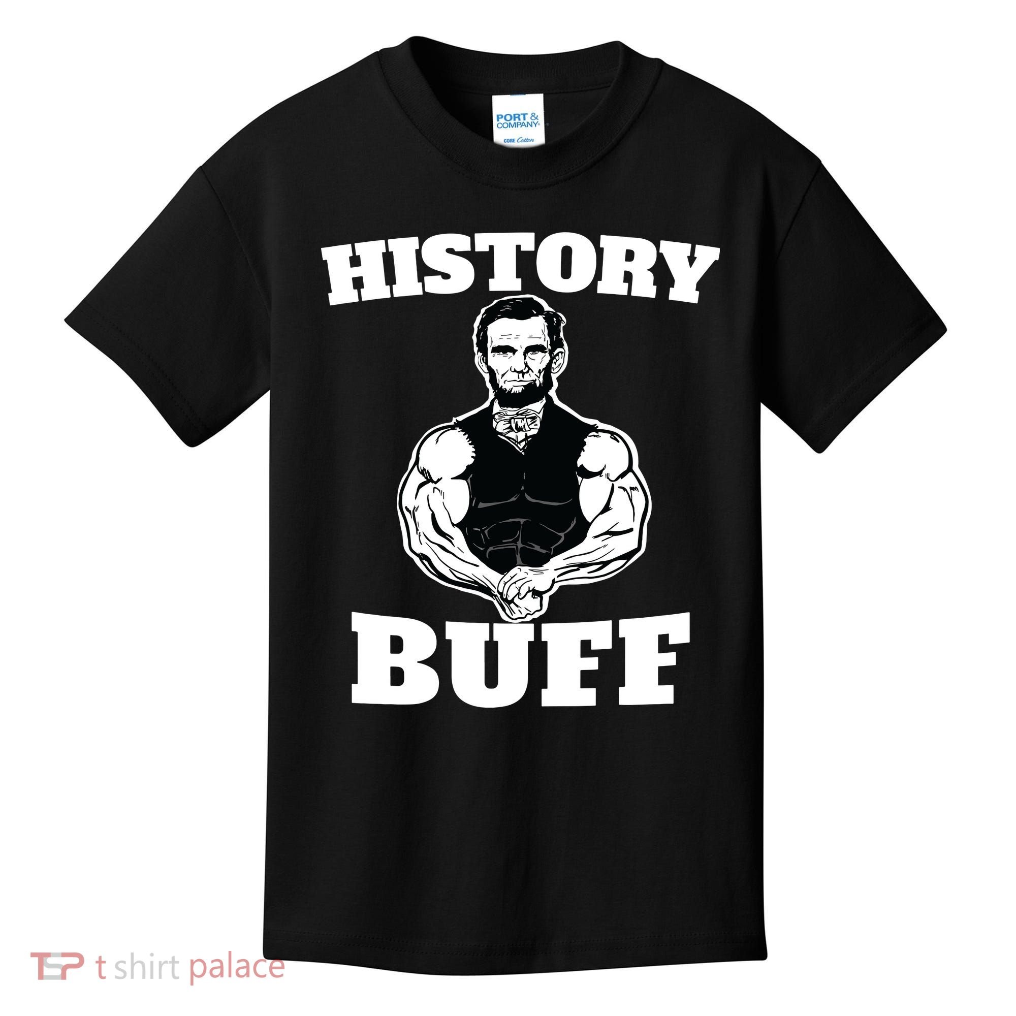 History Buff Funny Abraham Lincoln Weightlifting Kids T-Shirt