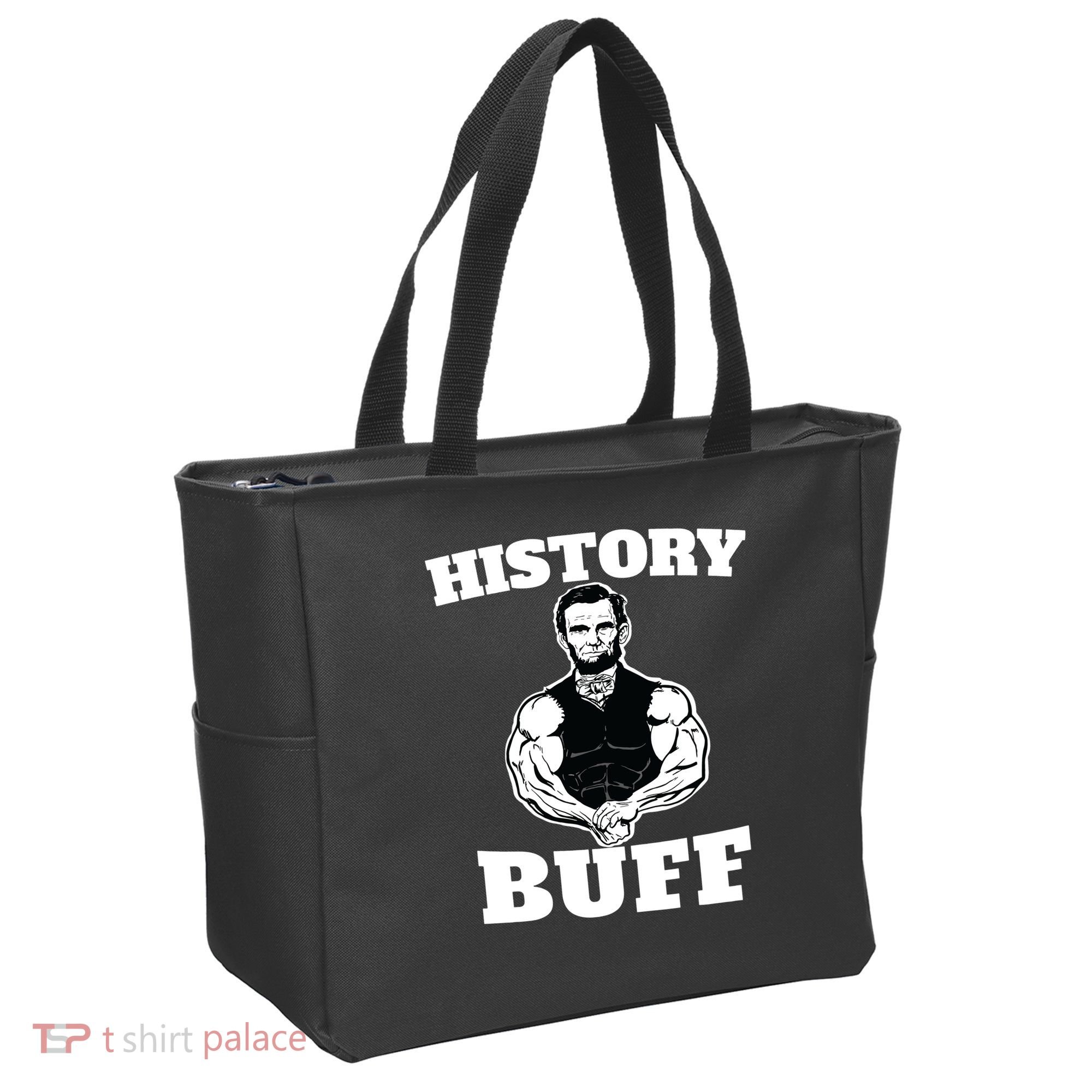 History Buff Funny Abraham Lincoln Weightlifting Tote Bag