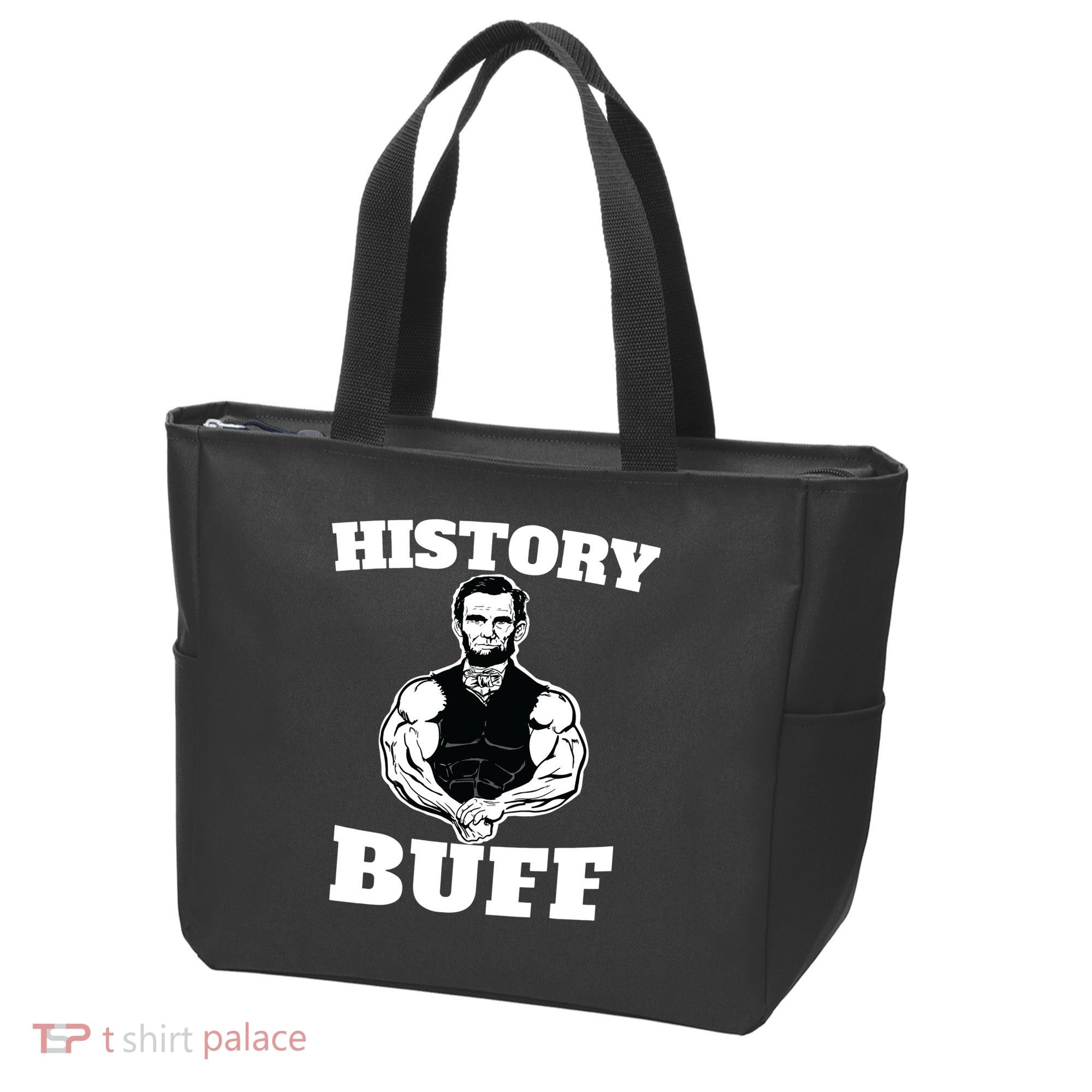 History Buff Funny Abraham Lincoln Weightlifting Tote Bag