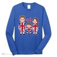 Happy British Family Wears The Union Jack Of Great Britain Gift Long Sleeve Shirt thumb 0