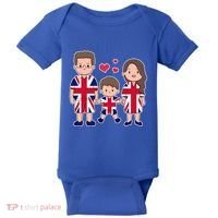 Happy British Family Wears The Union Jack Of Great Britain Gift Baby Bodysuit thumb 0
