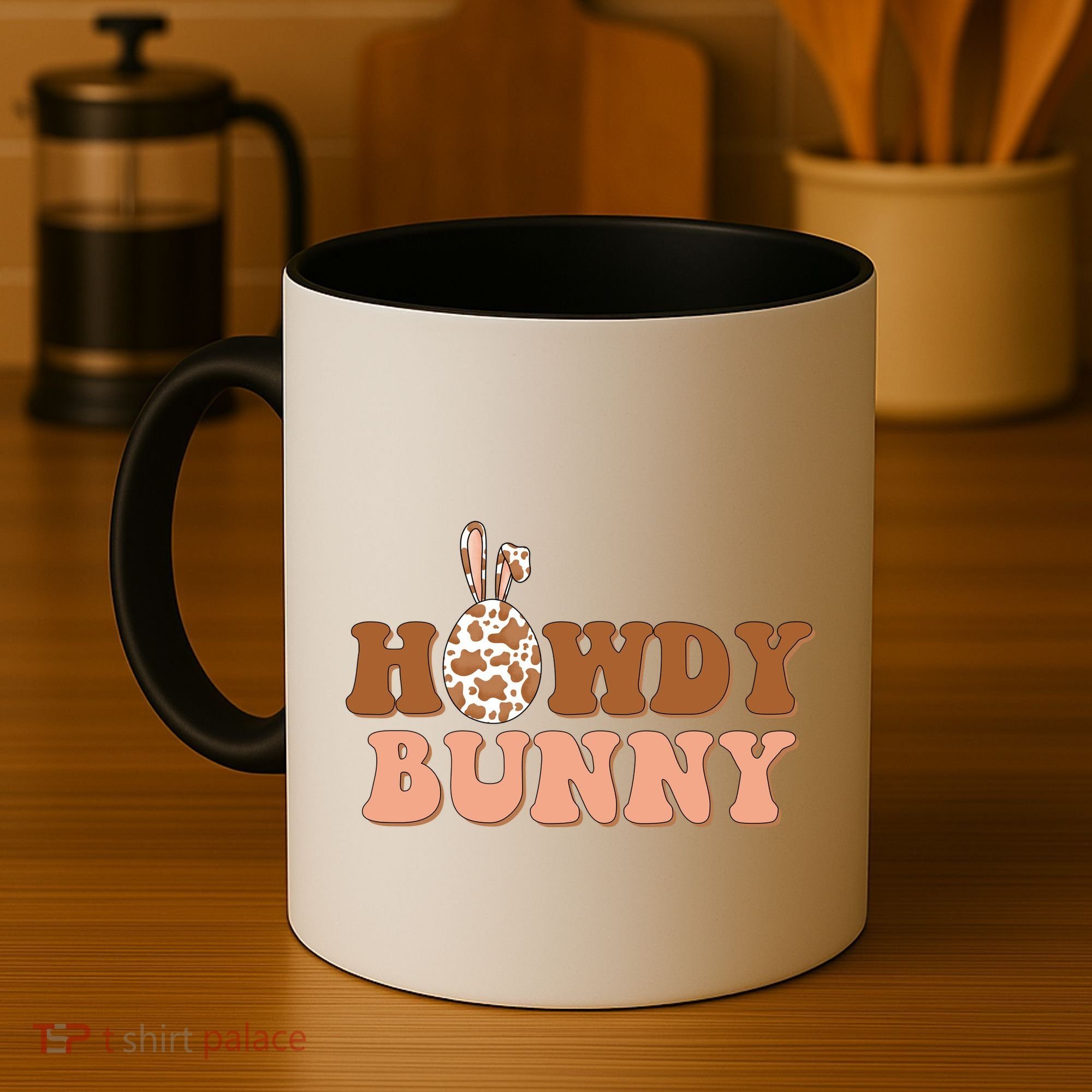 Howdy Bunny Funny Cute Cowboy Cowgirl Easter Coffee Mug
