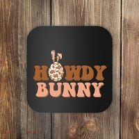 Howdy Bunny Funny Cute Cowboy Cowgirl Easter Coaster thumb 0