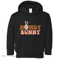 Howdy Bunny Funny Cute Cowboy Cowgirl Easter Toddler Hoodie thumb 0
