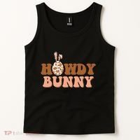 Howdy Bunny Funny Cute Cowboy Cowgirl Easter Tank Top thumb 2