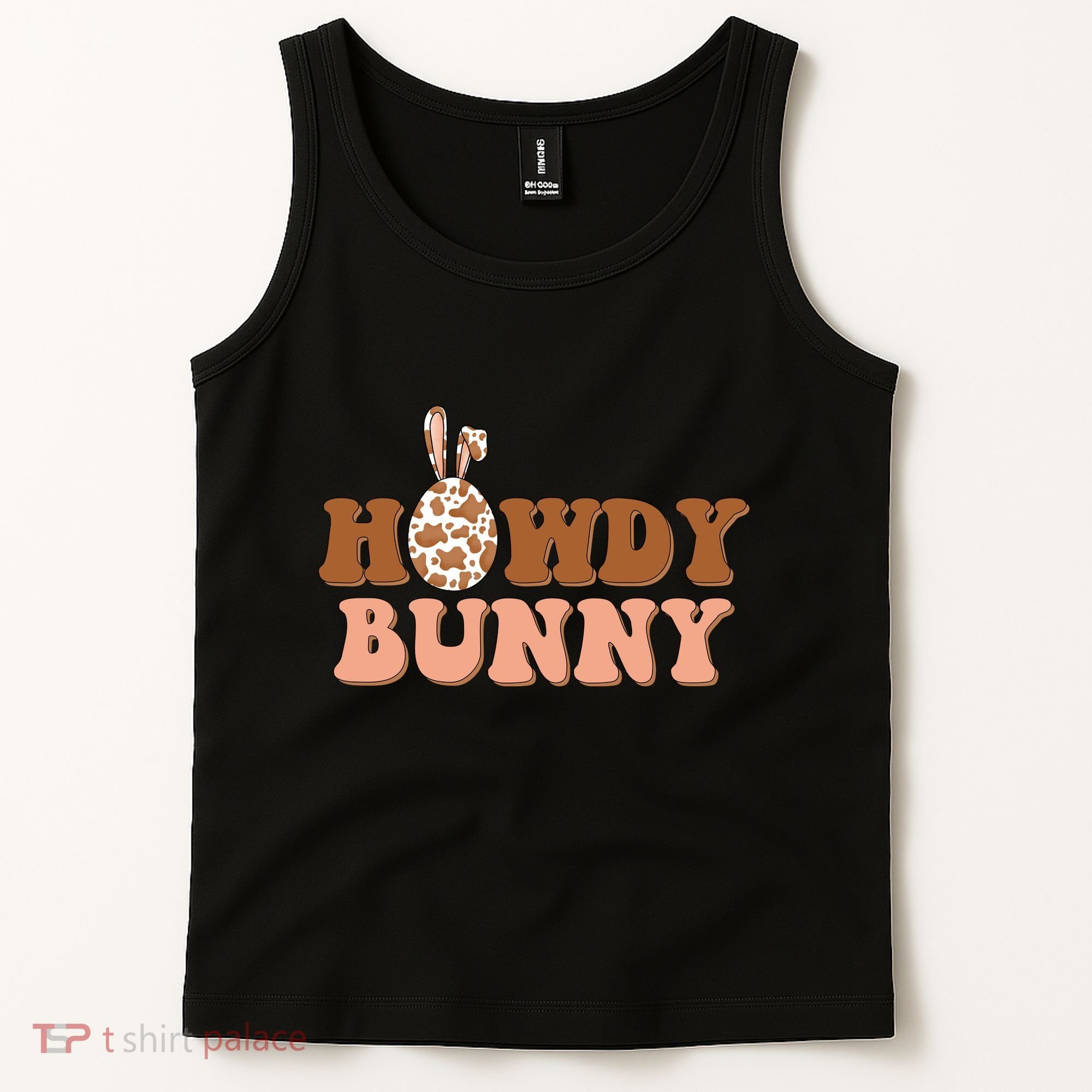 Howdy Bunny Funny Cute Cowboy Cowgirl Easter Tank Top