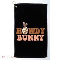 Howdy Bunny Funny Cute Cowboy Cowgirl Easter Golf Towel thumb 0