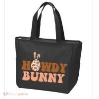 Howdy Bunny Funny Cute Cowboy Cowgirl Easter Tote Bag thumb 3