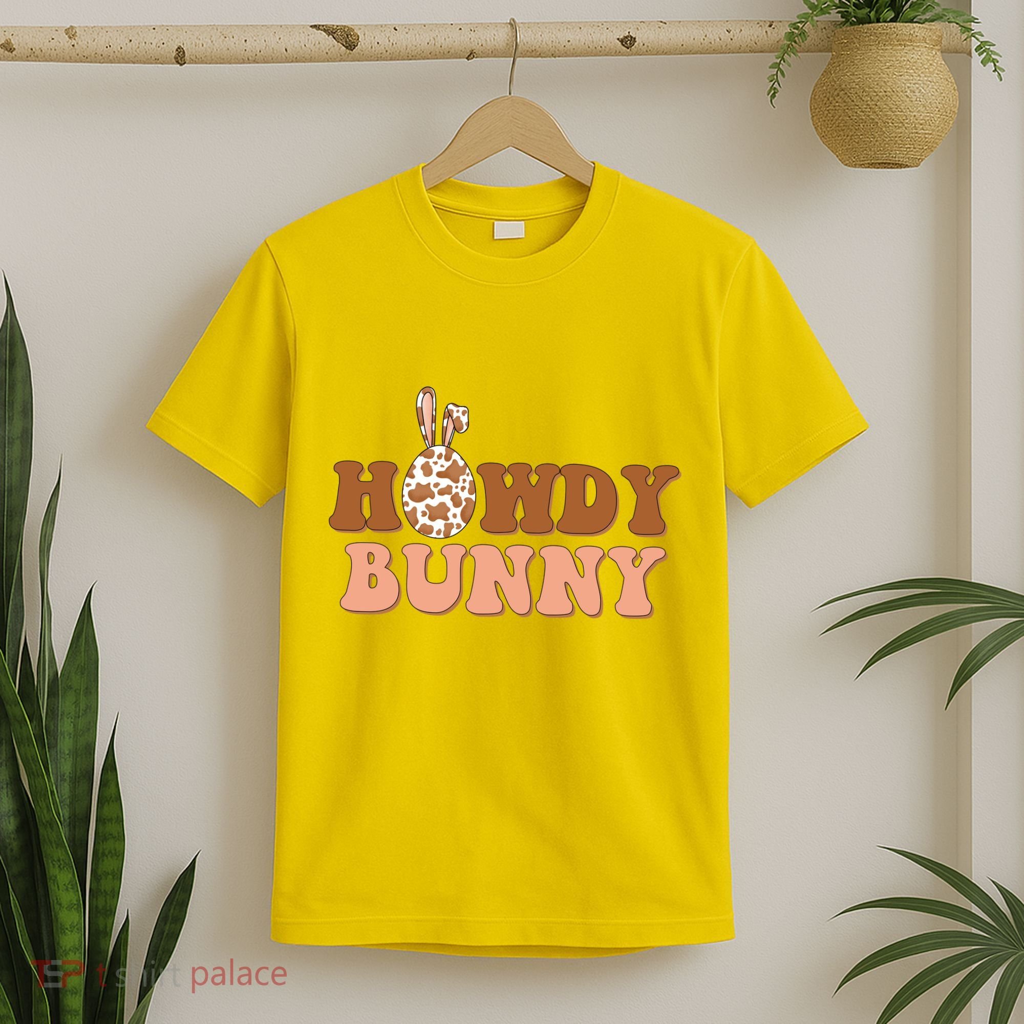 Howdy Bunny Funny Cute Cowboy Cowgirl Easter T-Shirt