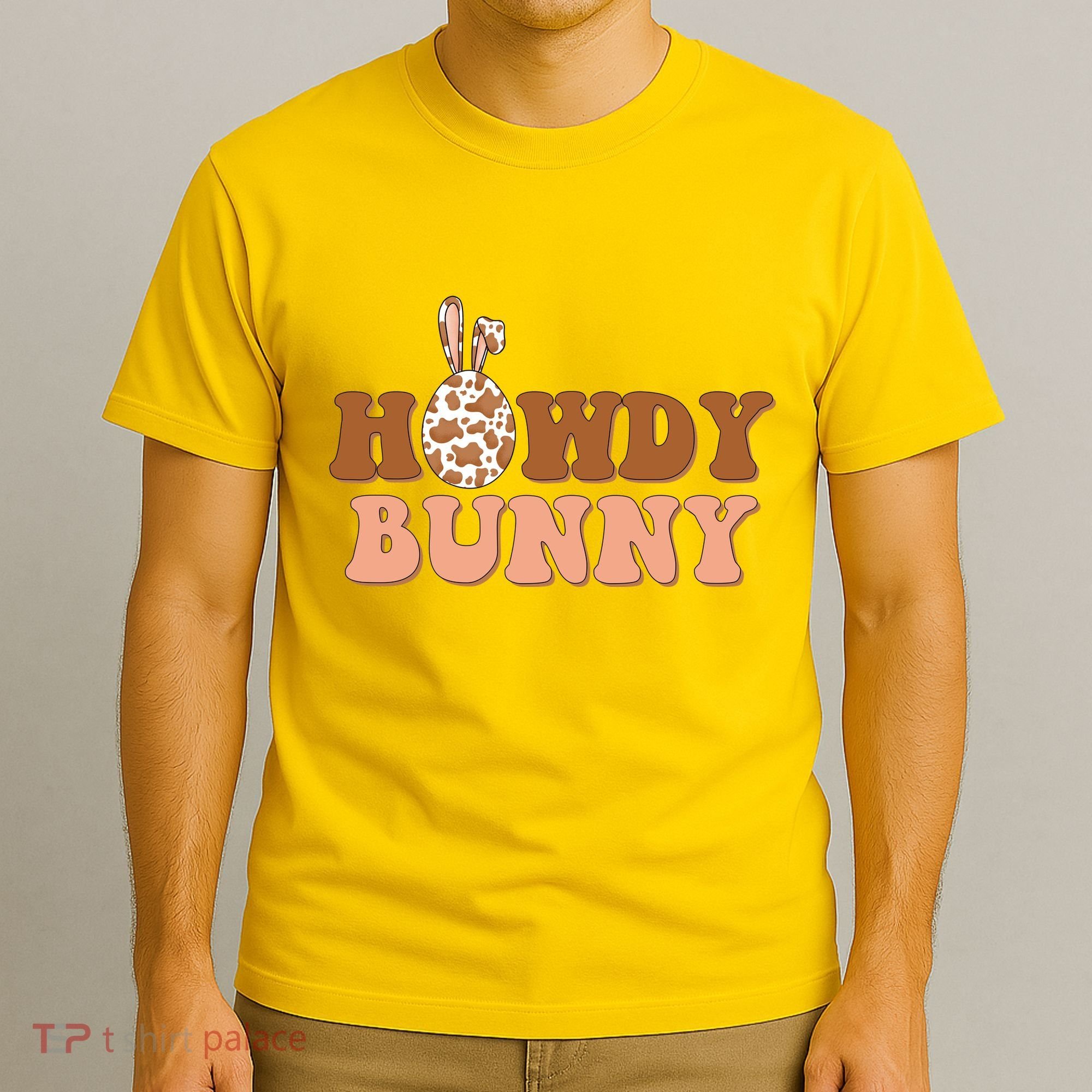 Howdy Bunny Funny Cute Cowboy Cowgirl Easter T-Shirt
