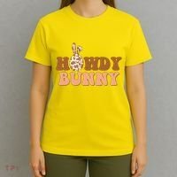 Howdy Bunny Funny Cute Cowboy Cowgirl Easter T-Shirt thumb 4