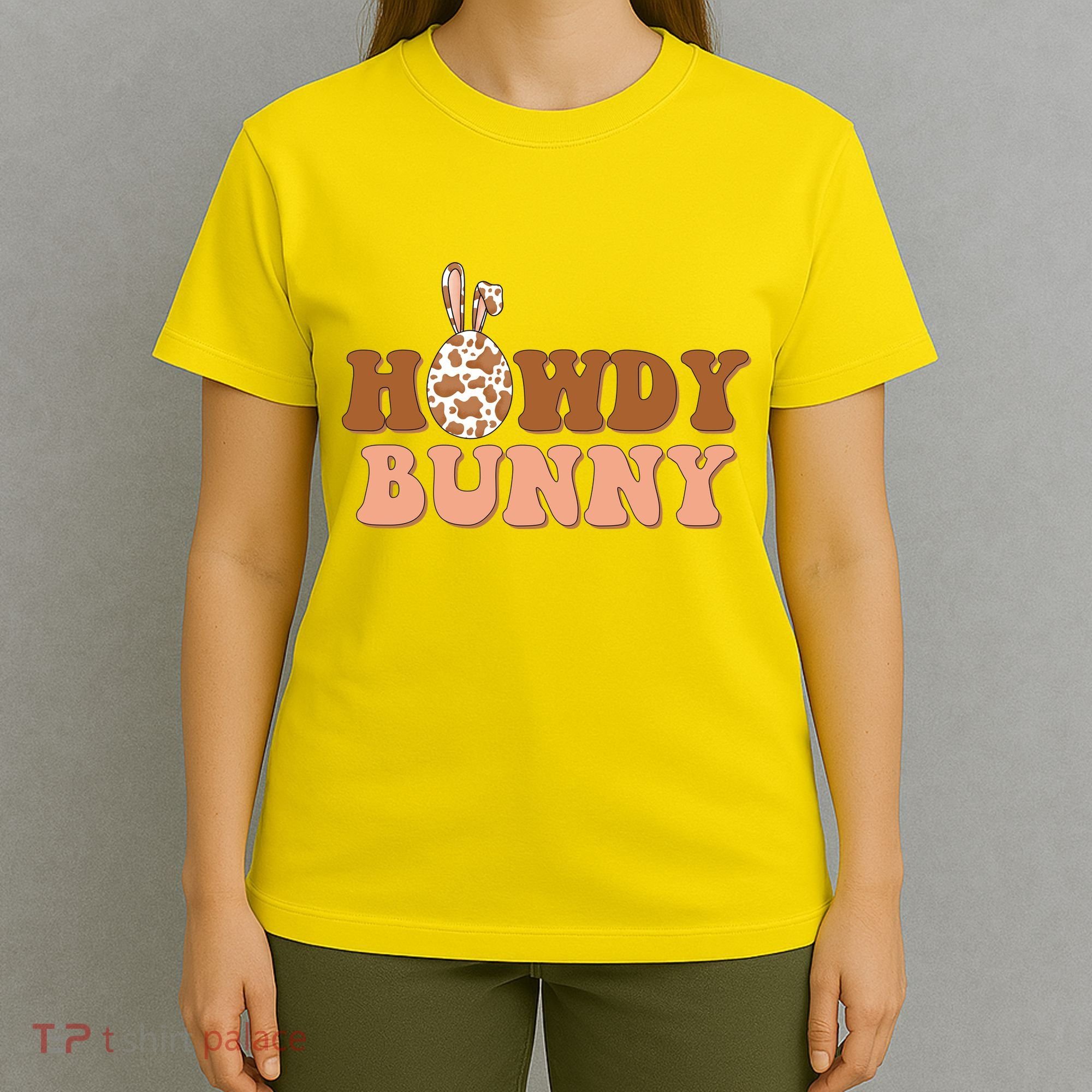 Howdy Bunny Funny Cute Cowboy Cowgirl Easter T-Shirt