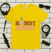 Howdy Bunny Funny Cute Cowboy Cowgirl Easter T-Shirt thumb 5