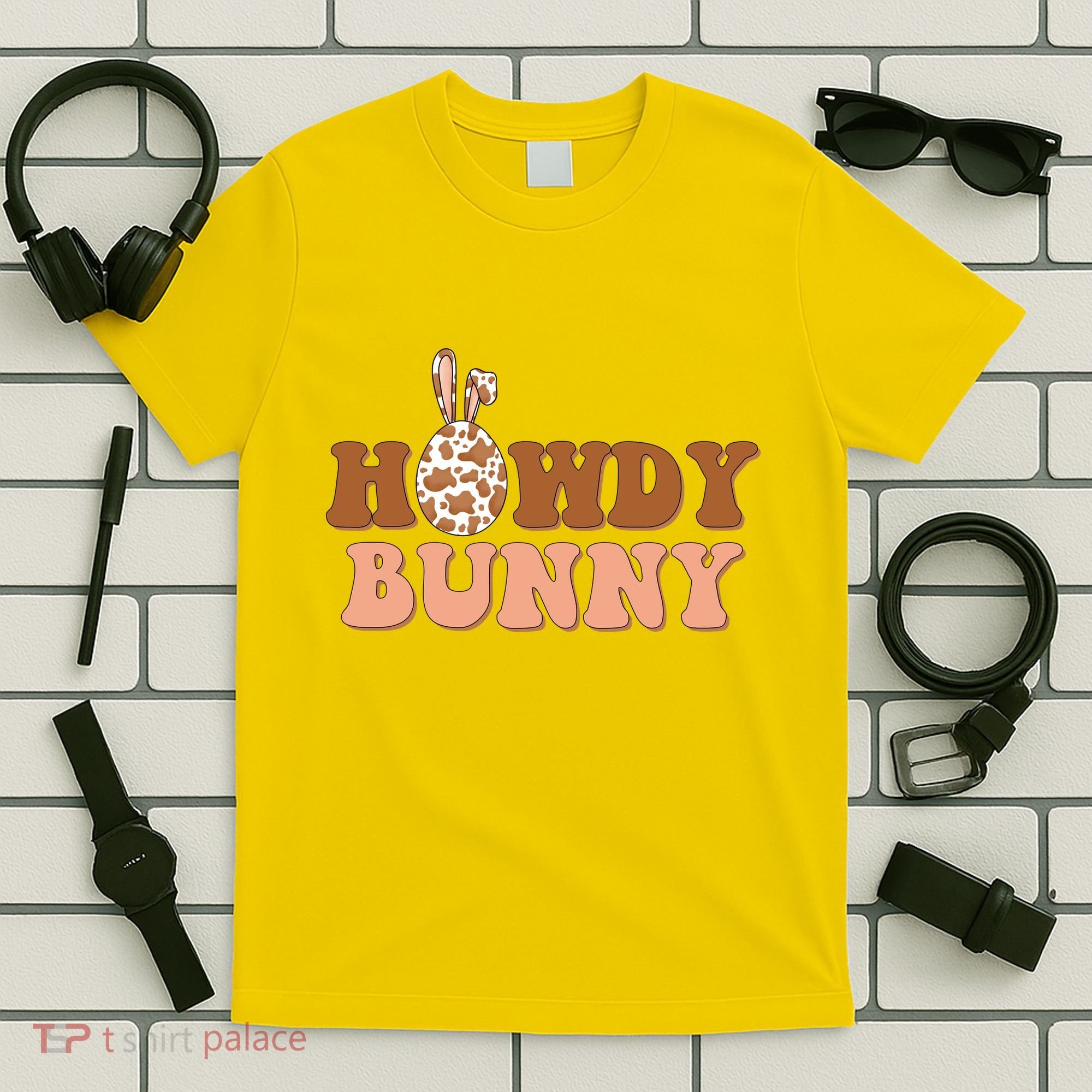 Howdy Bunny Funny Cute Cowboy Cowgirl Easter T-Shirt