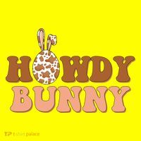 Howdy Bunny Funny Cute Cowboy Cowgirl Easter Baby Bodysuit thumb 2