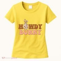 Howdy Bunny Funny Cute Cowboy Cowgirl Easter Women's T-Shirt thumb 0