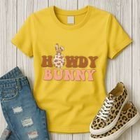 Howdy Bunny Funny Cute Cowboy Cowgirl Easter Women's T-Shirt thumb 3