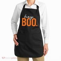 Hey Boo Funny Halloween Pun Ghost Spooky Toddler Apron thumb 2