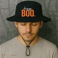 Hey Boo Funny Halloween Pun Ghost Spooky Toddler Bucket Hat thumb 2
