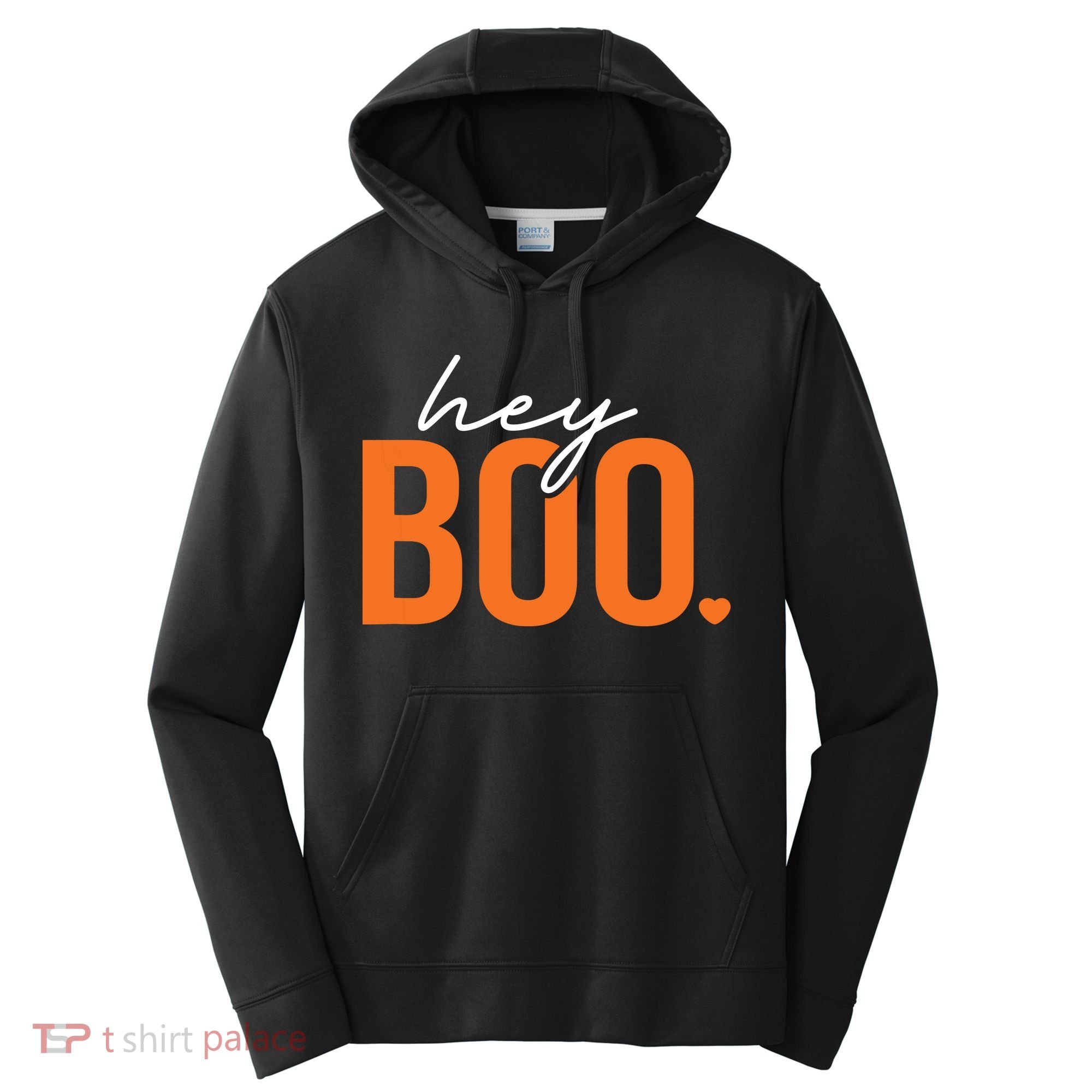 Hey Boo Funny Halloween Pun Ghost Spooky Toddler Performance Fleece Hoodie