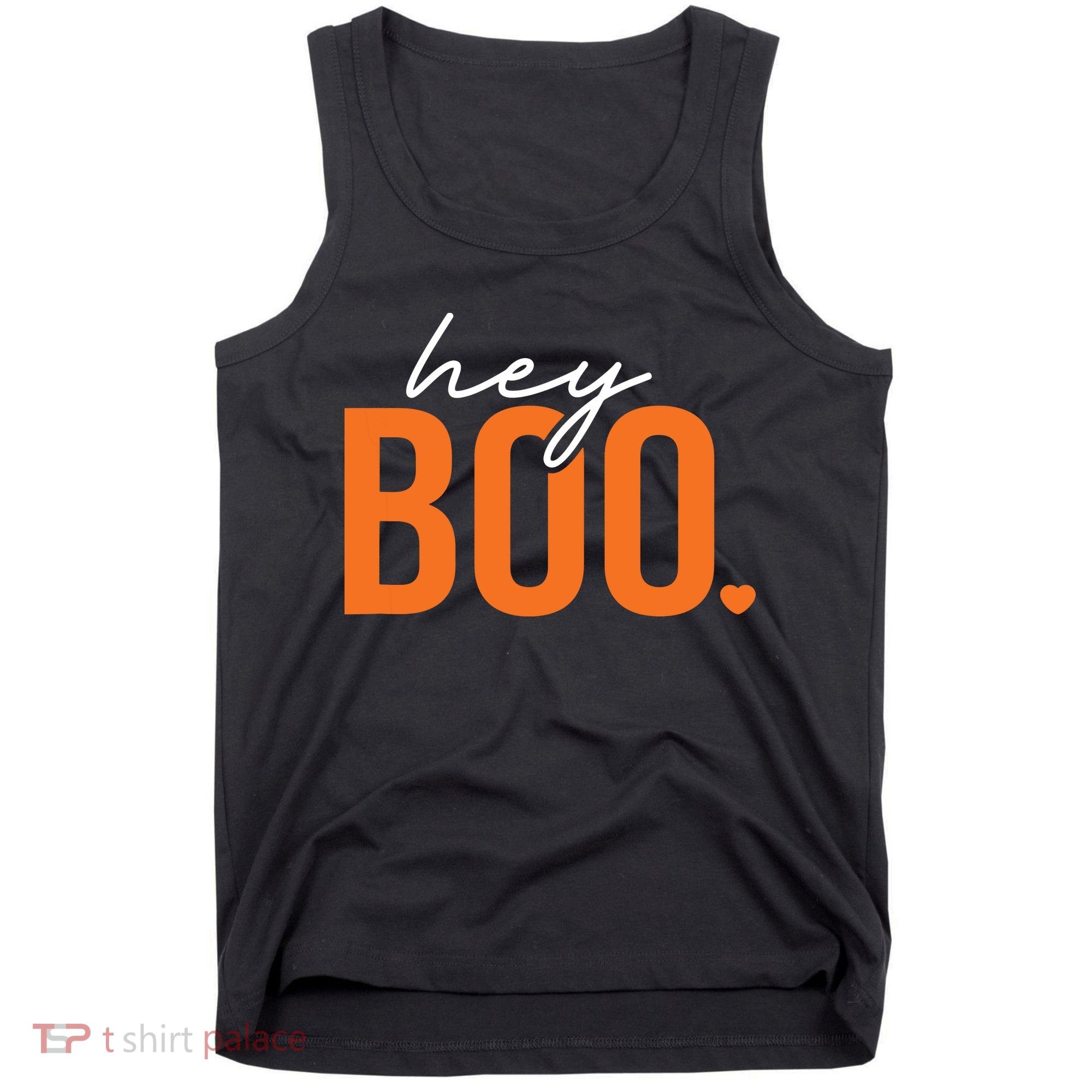 Hey Boo Funny Halloween Pun Ghost Spooky Toddler Tank Top