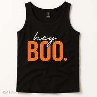 Hey Boo Funny Halloween Pun Ghost Spooky Toddler Tank Top thumb 2