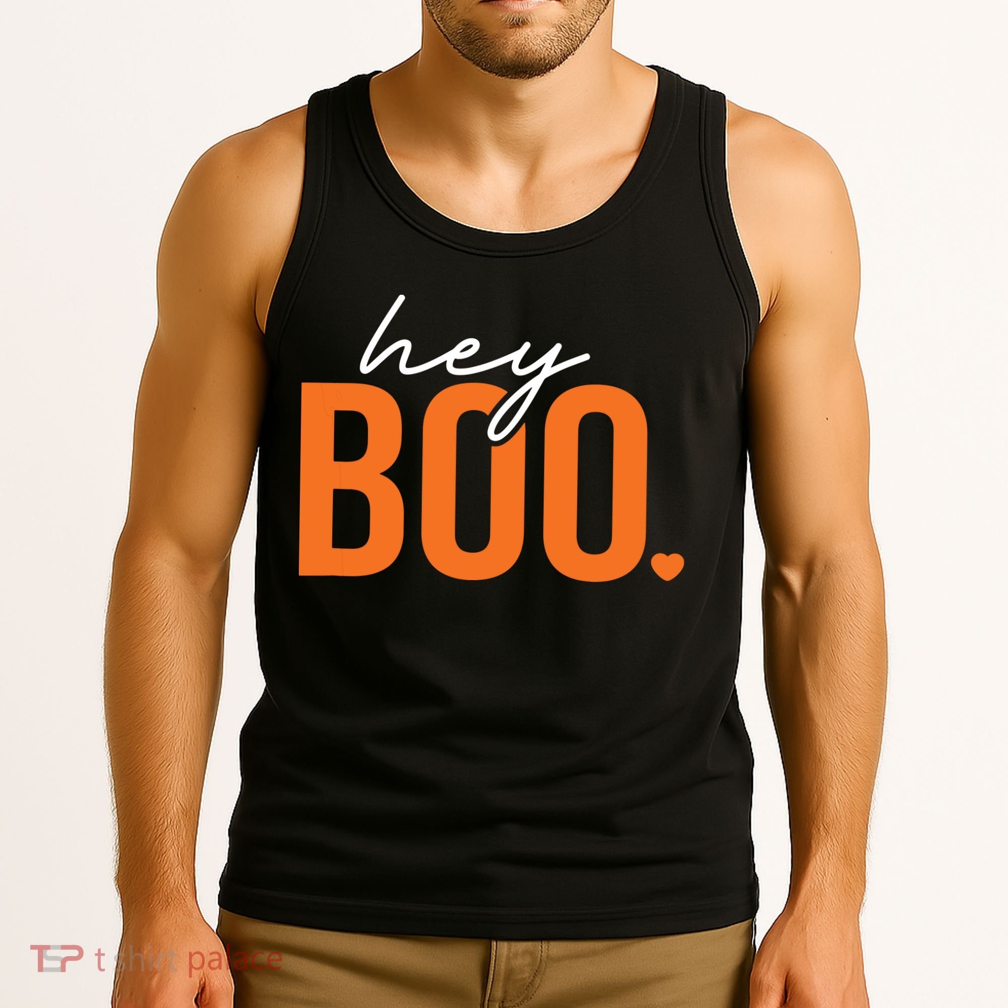 Hey Boo Funny Halloween Pun Ghost Spooky Toddler Tank Top