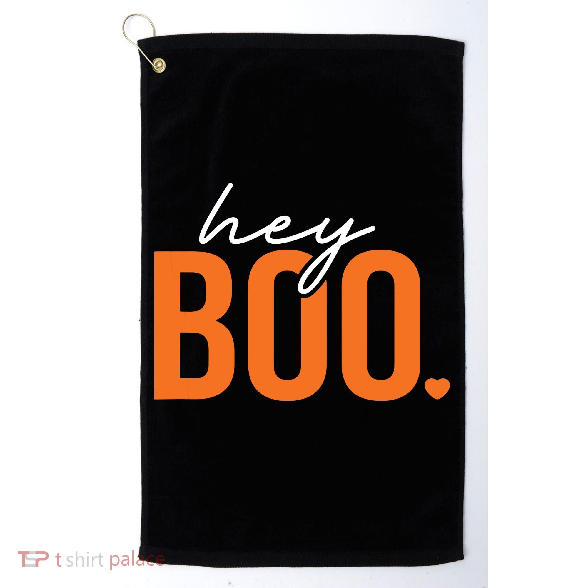 Hey Boo Funny Halloween Pun Ghost Spooky Toddler Golf Towel