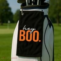 Hey Boo Funny Halloween Pun Ghost Spooky Toddler Golf Towel thumb 2