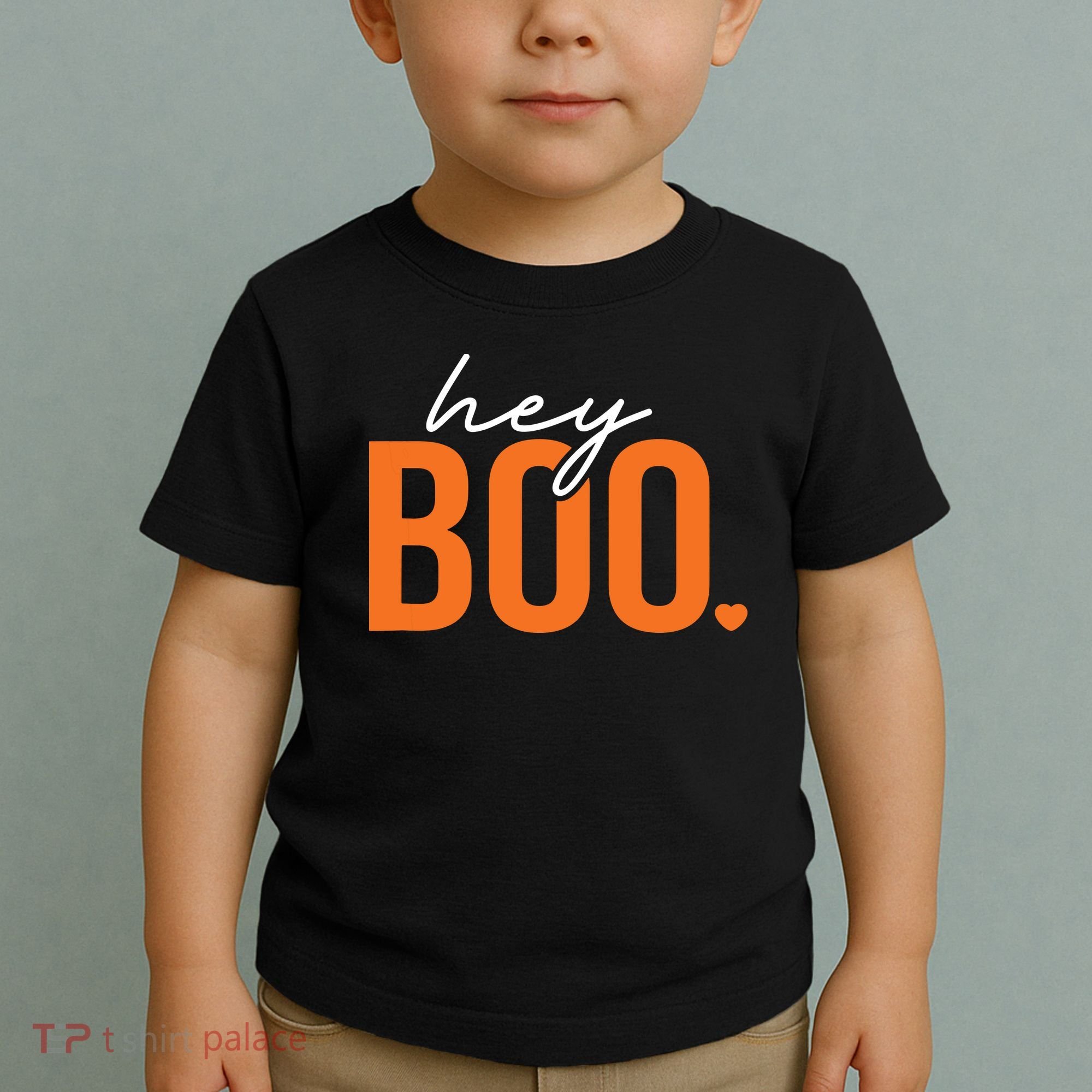 Hey Boo Funny Halloween Pun Ghost Spooky Toddler Toddler T-Shirt