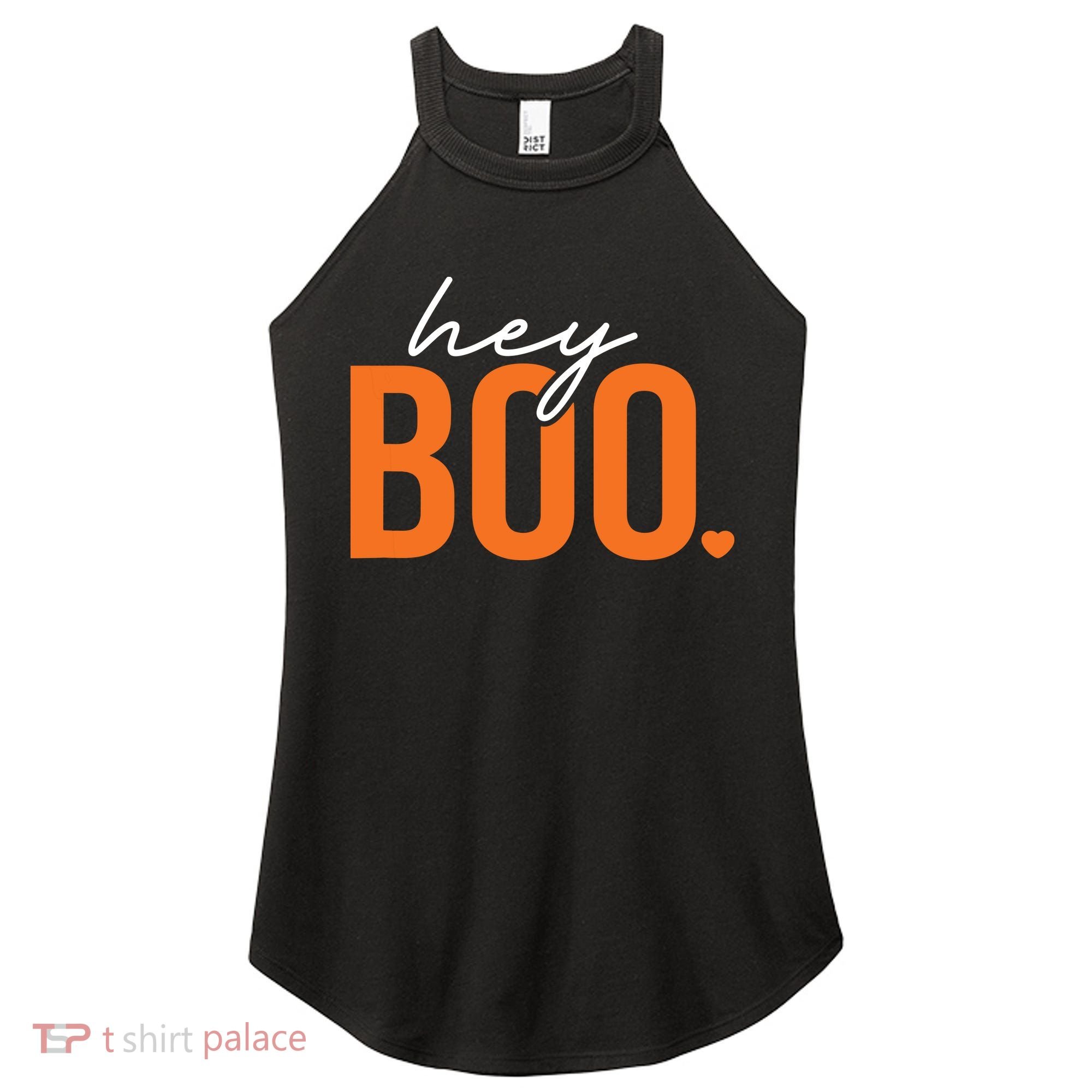 Hey Boo Funny Halloween Pun Ghost Spooky Toddler Women's Perfect Tri Rocker Tank
