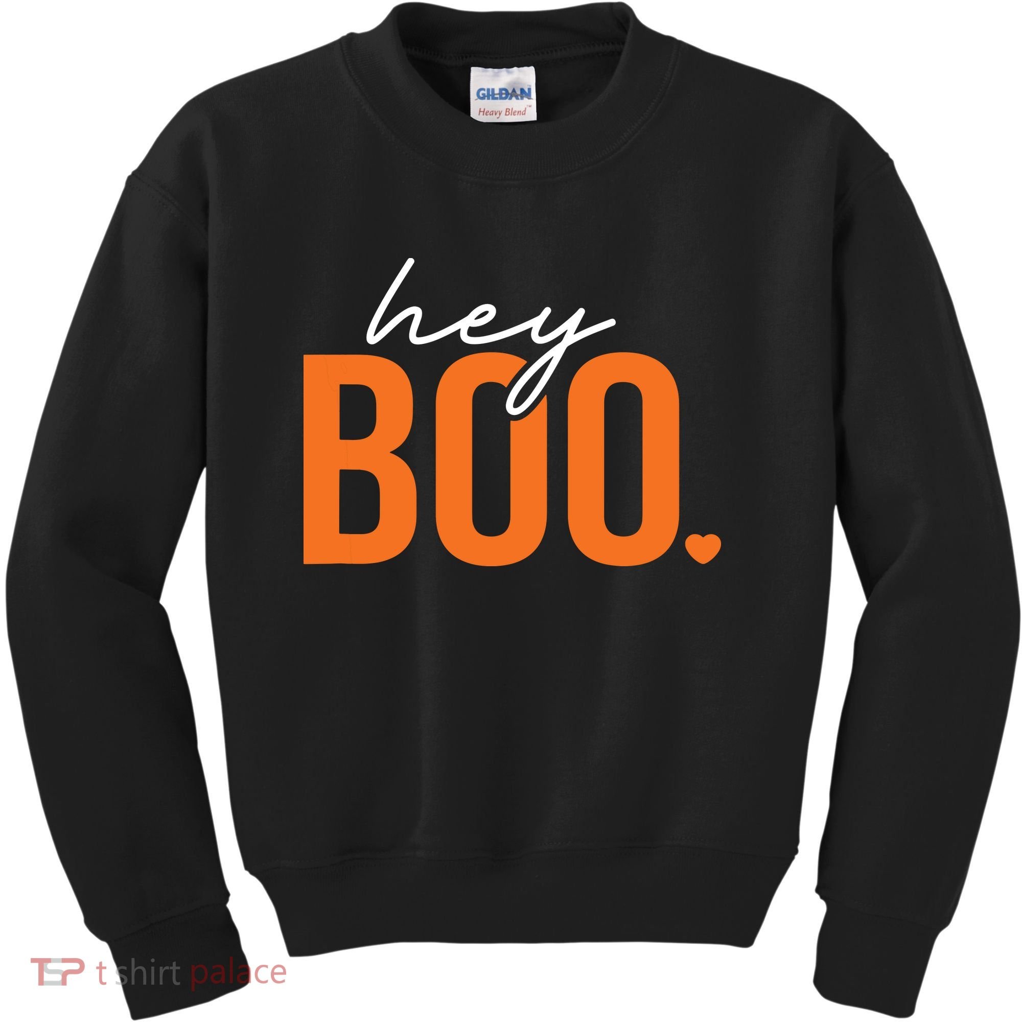 Hey Boo Funny Halloween Pun Ghost Spooky Toddler Kids Sweatshirt