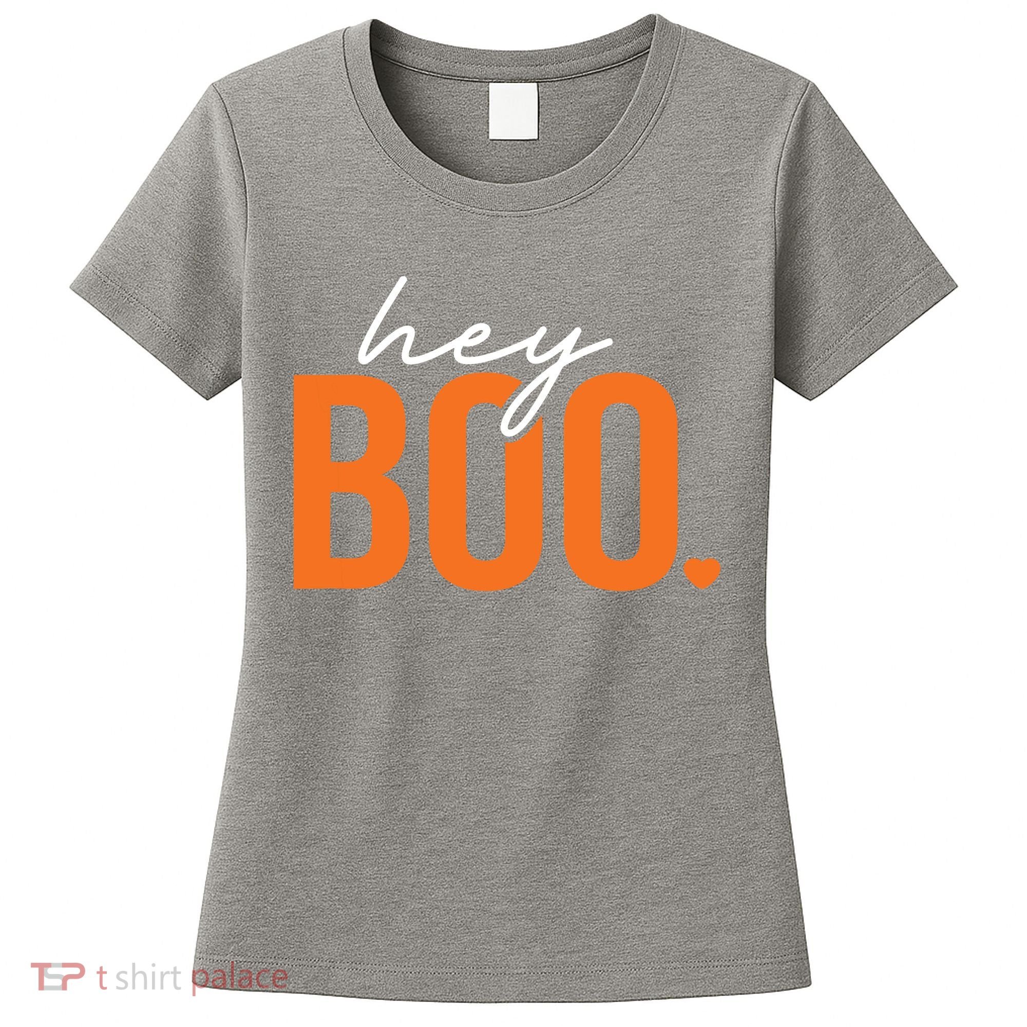 Hey Boo Funny Halloween Pun Ghost Spooky Toddler Women's T-Shirt