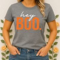 Hey Boo Funny Halloween Pun Ghost Spooky Toddler Women's T-Shirt thumb 2