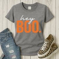 Hey Boo Funny Halloween Pun Ghost Spooky Toddler Women's T-Shirt thumb 3