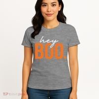 Hey Boo Funny Halloween Pun Ghost Spooky Toddler Women's T-Shirt thumb 4